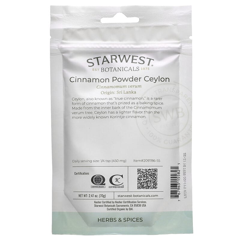 Cinnamon Powder Ceylon, Dalchini, Organic