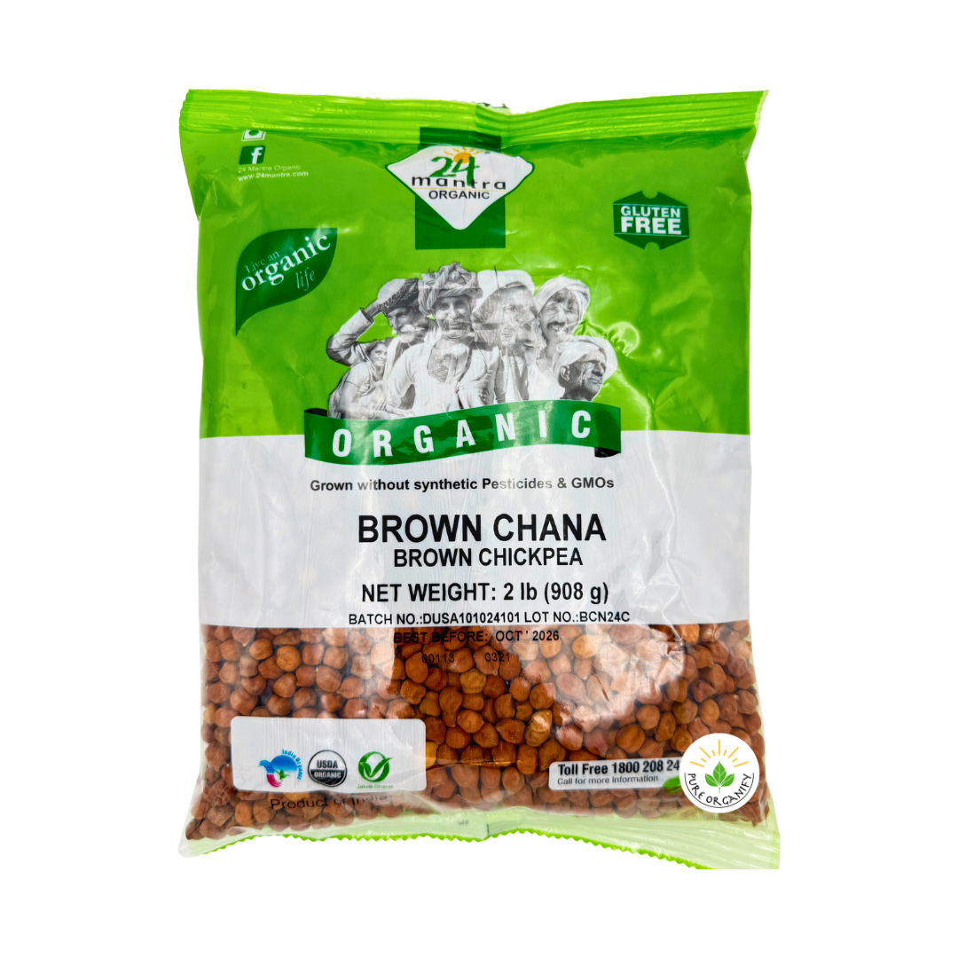 Kala Chana (Black/Brown), Brown Chickpea, Bengal Gram, Organic, 24 Mantra