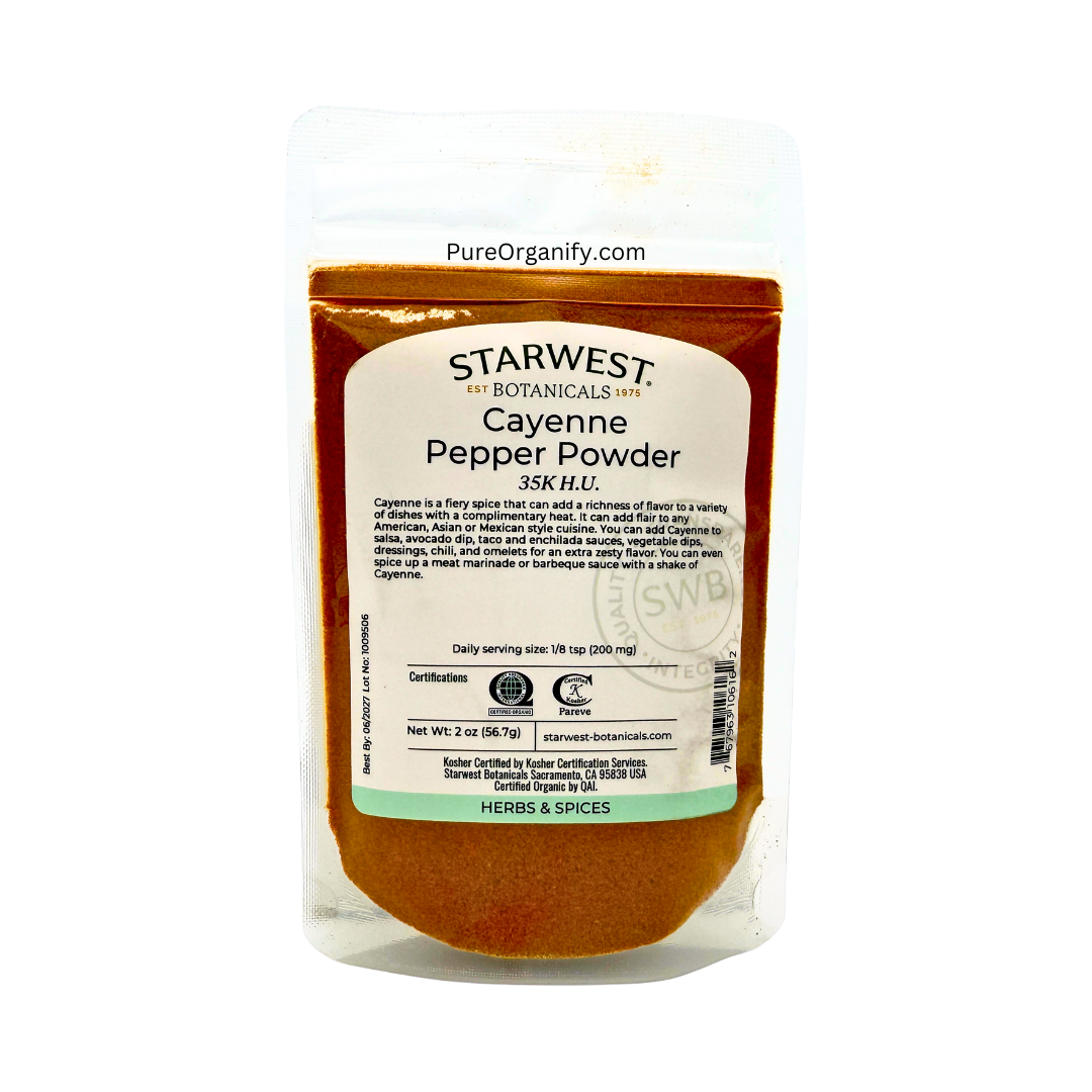 Cayenne Pepper Powder 35K HU, Organic