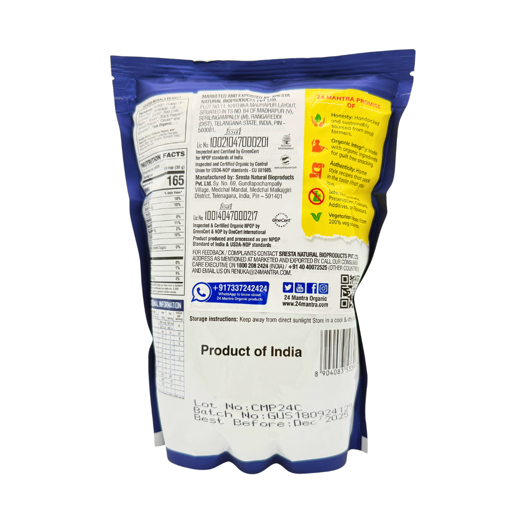 Coated Masala Peanut Snack, Organic, 24 Mantra