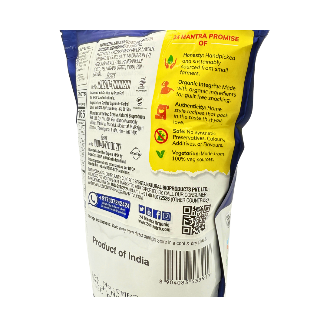 Coated Masala Peanut Snack, Organic, 24 Mantra