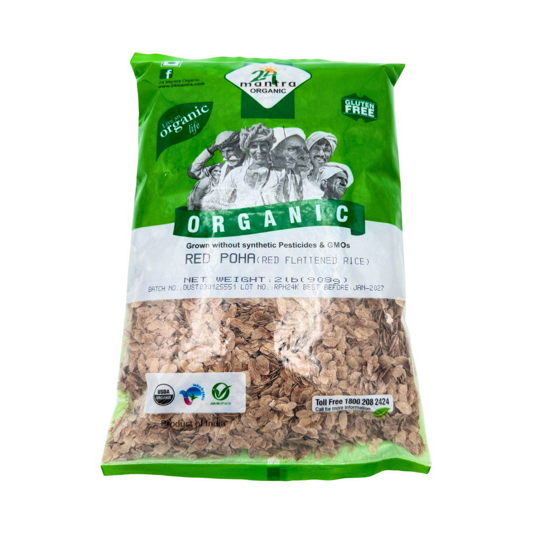 Red Poha, Flattened Red Rice, Chivda, Erra Atukula, Sigappu Aval, Organic, 24 Mantra