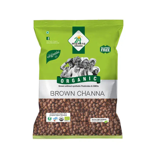 Kala Chana (Black/Brown), Brown Chickpea, Bengal Gram, Organic, 24 Mantra