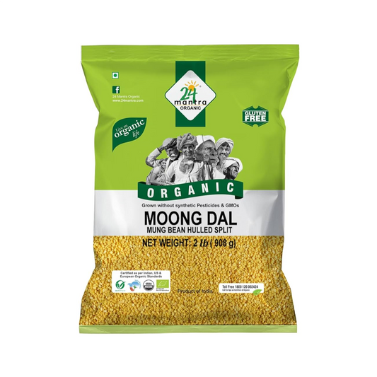 Moong/Mung Dal (Yellow), Green Gram, Split Without Shell, Organic, 24 Mantra