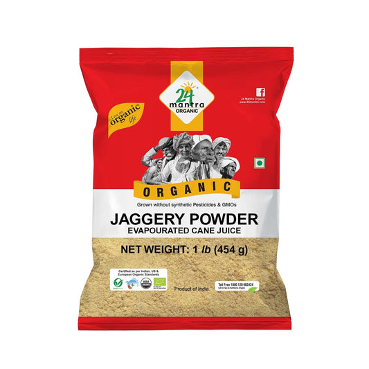 Jaggery Powder, Dried Sugarcane Juice, Organic, 24 Mantra