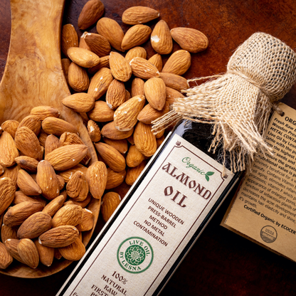 Raw, Organic Cold-Pressed Nut & Seed Oils (Food Grade) - Live Oil by Lesna (Almond, Walnut, Sesame, Mustard & More)