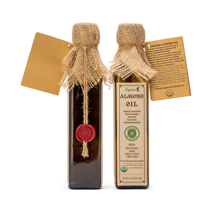 Raw, Organic Cold-Pressed Nut & Seed Oils (Food Grade) - Live Oil by Lesna (Almond, Walnut, Sesame, Mustard & More)