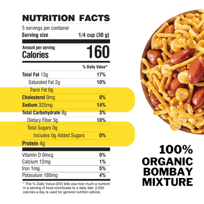 Bombay Mixture Snack, Organic, 24 Mantra