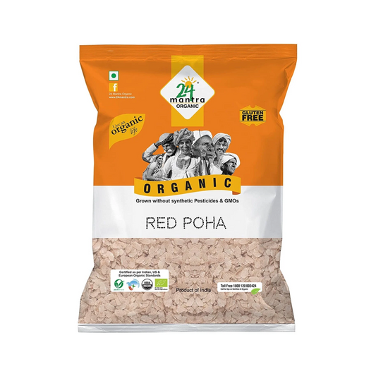 Red Poha, Flattened Red Rice, Chivda, Erra Atukula, Sigappu Aval, Organic, 24 Mantra