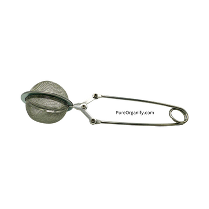 Tea Infuser 1.75 inch D Mesh Ball, na may Spring Action Handle (6.25 inch L), Stainless Steel
